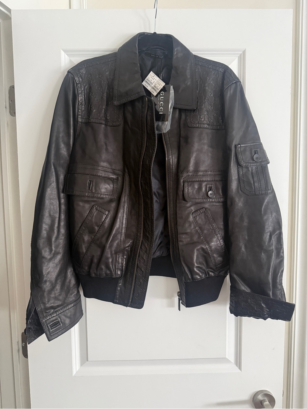 NEW Vintage GUCCI X TOM FORD ERA BOMPER LEATHER JACKET 54
